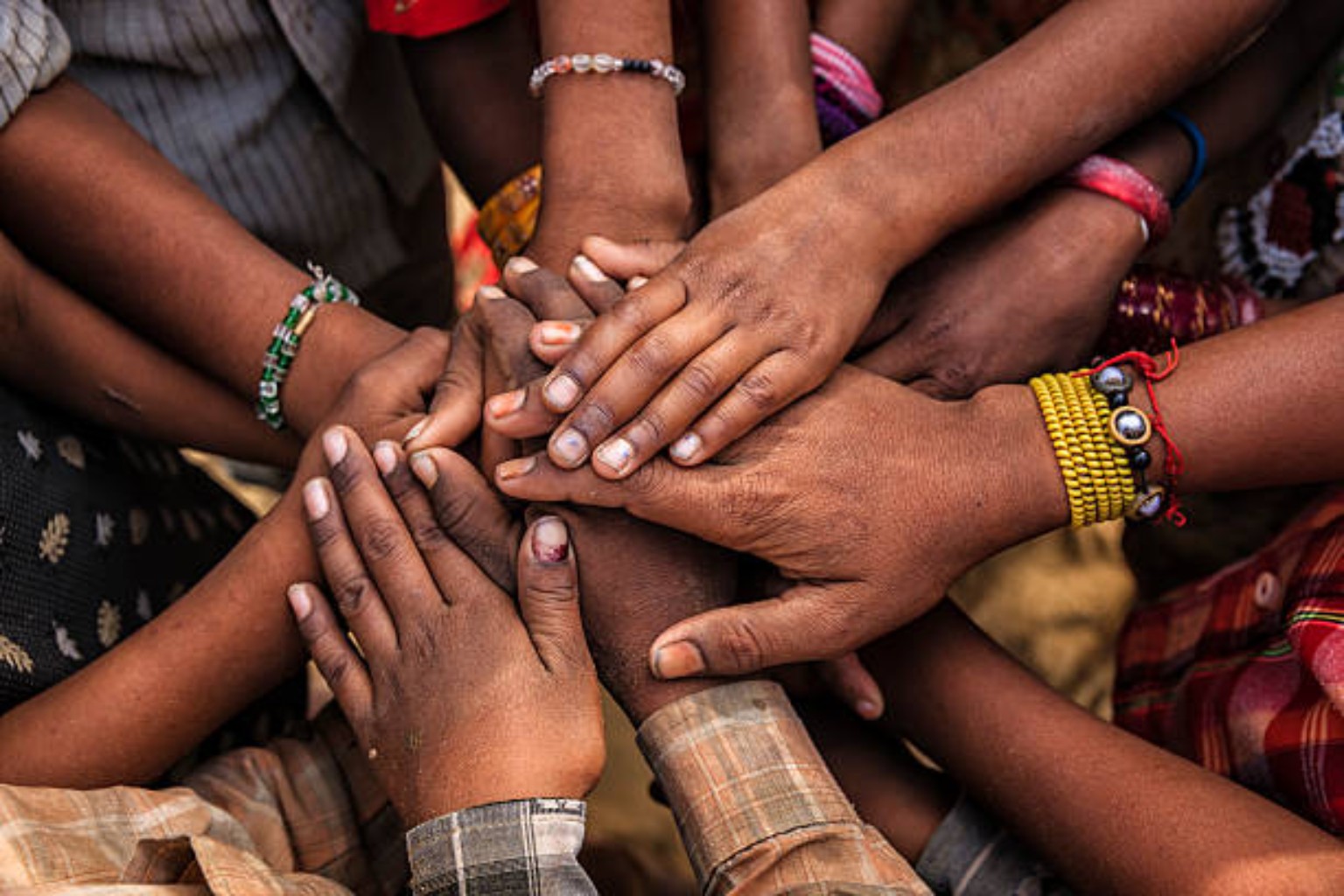 Children gathered together in a community